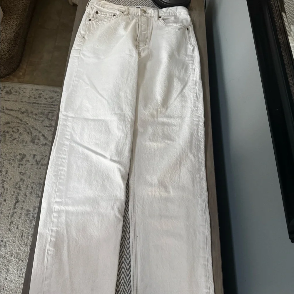 BDG Pax Urban Outfitters Cream Straight Leg Jeans